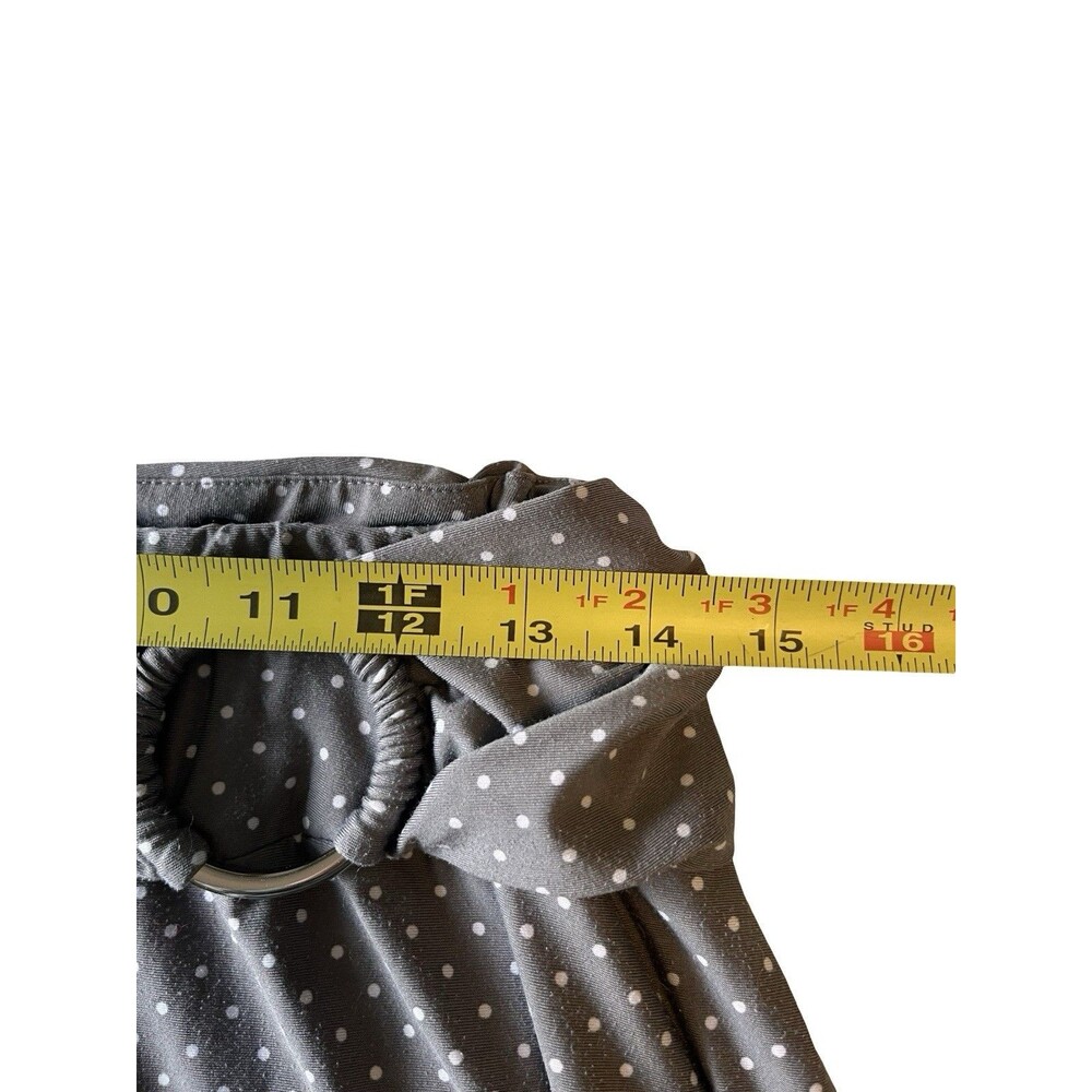 Robert Louis Gray Polka Dot Maxi Skirt Women’s Large Stretch Belted Long Skirt - Picture 6 of 7